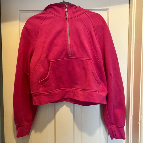 Lululemon Sonic Pink Scuba Oversized Half-Zip M/L - Picture 2 of 5